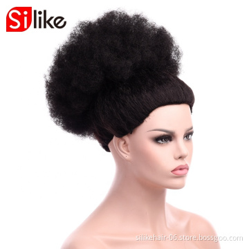 Synthetic Chignon Hair Bun Short Kinky Curly Chignon Drawstring Puff Afro Kinky Pieces Puff Afro Kinky Pieces Ponytail Extension